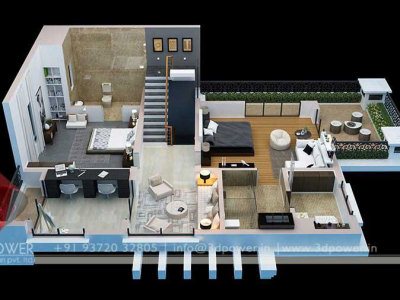 home 3d rendering floor plan design